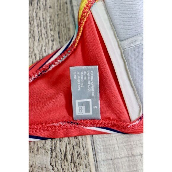 BOGOF JC Penney Side Support Multi Striped Swimwear Bikini Top SMALL Strapless - Picture 4 of 7